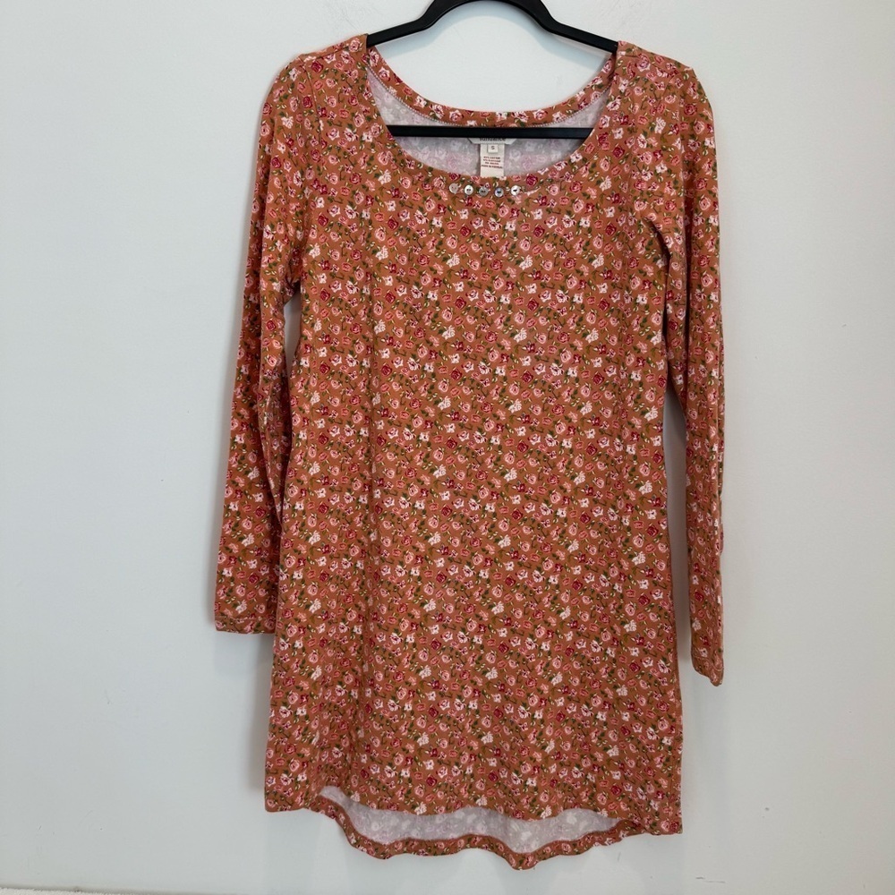 Sundance flannel cotton floral nightgown  size small cozy soft sleep shirt S